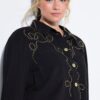 Πουκάμισο τζιν oversized με διακοσμητικές λεπτομέρειες