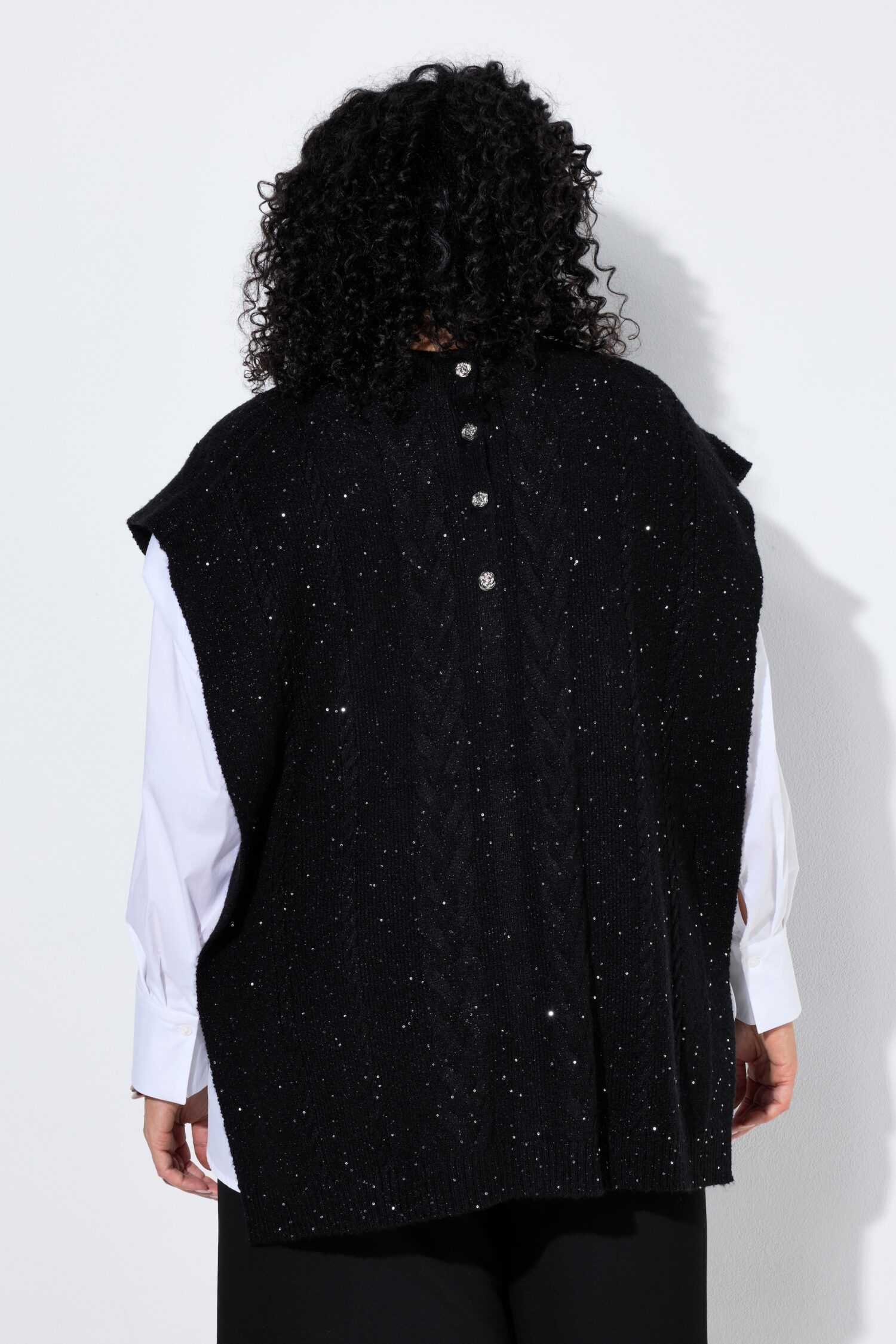 Πουλόβερ oversized με mini παγιέτες
