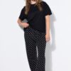 Πυτζάμες σετ oversized με πουά παντελόνι