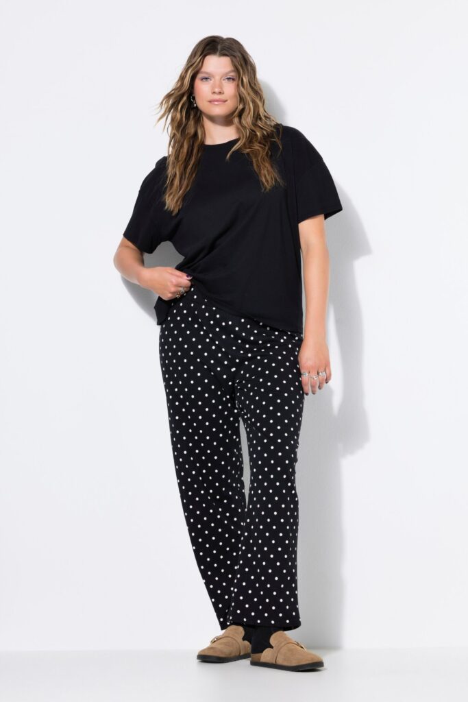 Πυτζάμες σετ oversized με πουά παντελόνι