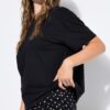 Πυτζάμες σετ oversized με πουά παντελόνι
