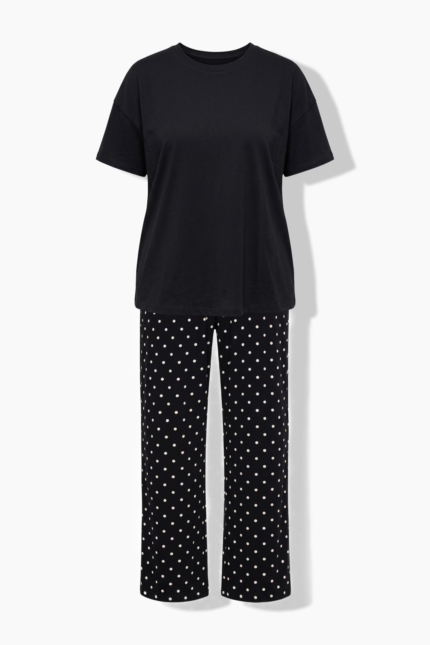 Πυτζάμες σετ oversized με πουά παντελόνι