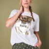 T-shirt oversized με σχέδιο και γκλίτερ εφέ