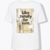 T-shirt oversized με σχέδιο και γκλίτερ εφέ