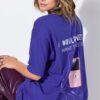 T-shirt oversized με τύπωμα "NOSTALGIA"