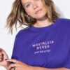 T-shirt oversized με τύπωμα "NOSTALGIA"