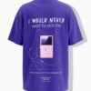 T-shirt oversized με τύπωμα "NOSTALGIA"