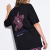 T-shirt oversized με τύπωμα "Orchid"