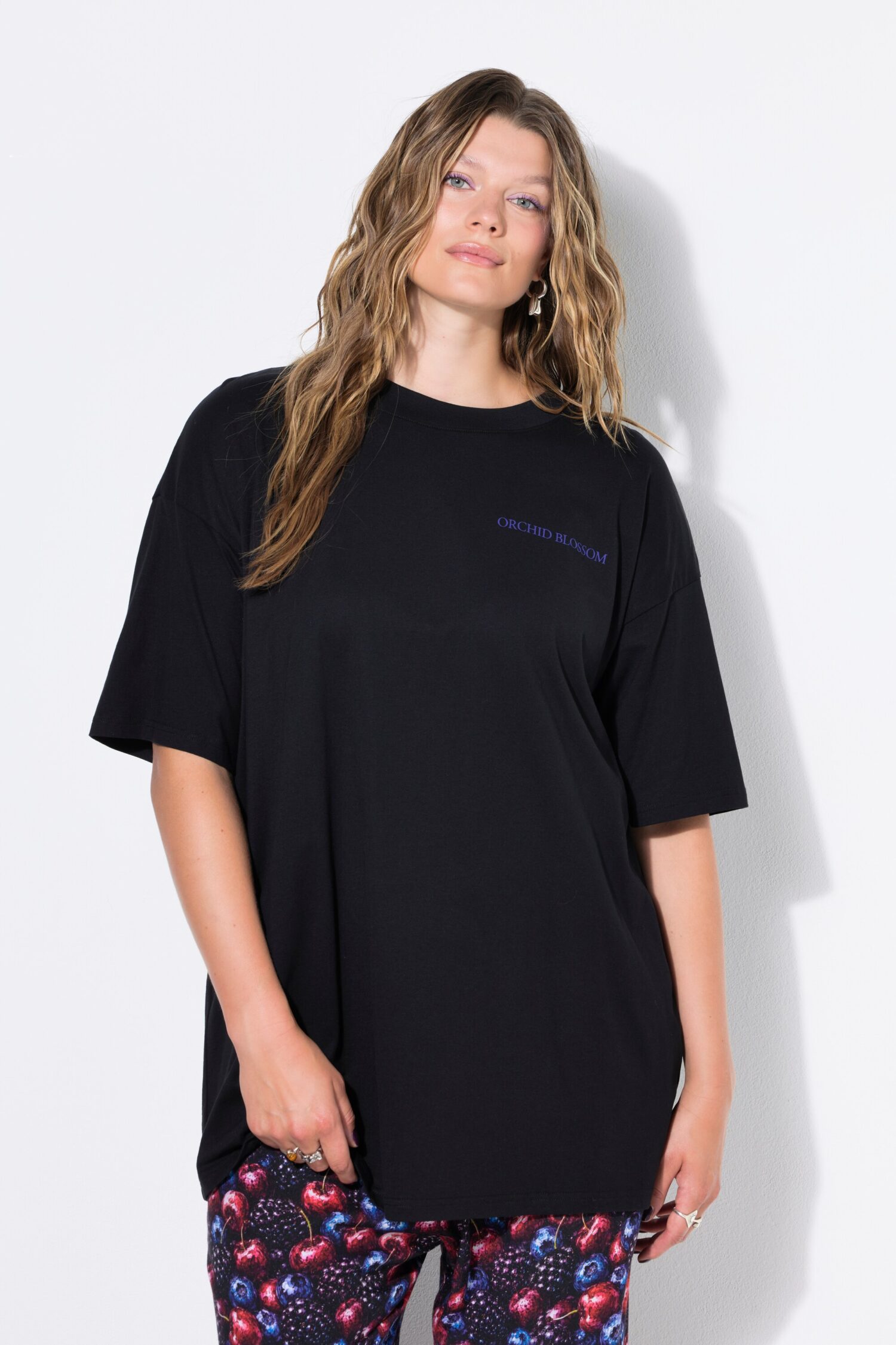 T-shirt oversized με τύπωμα "Orchid"