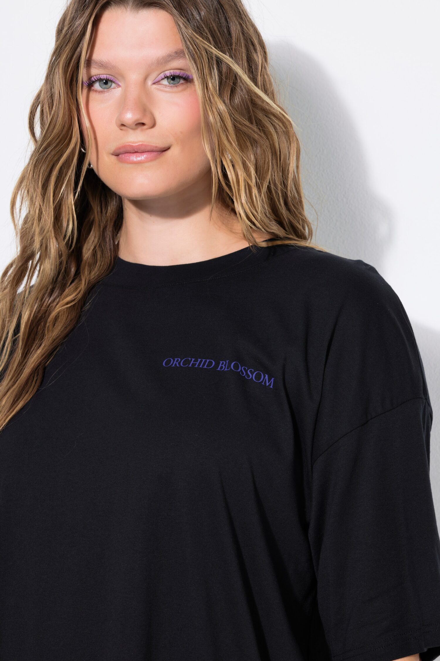 T-shirt oversized με τύπωμα "Orchid"