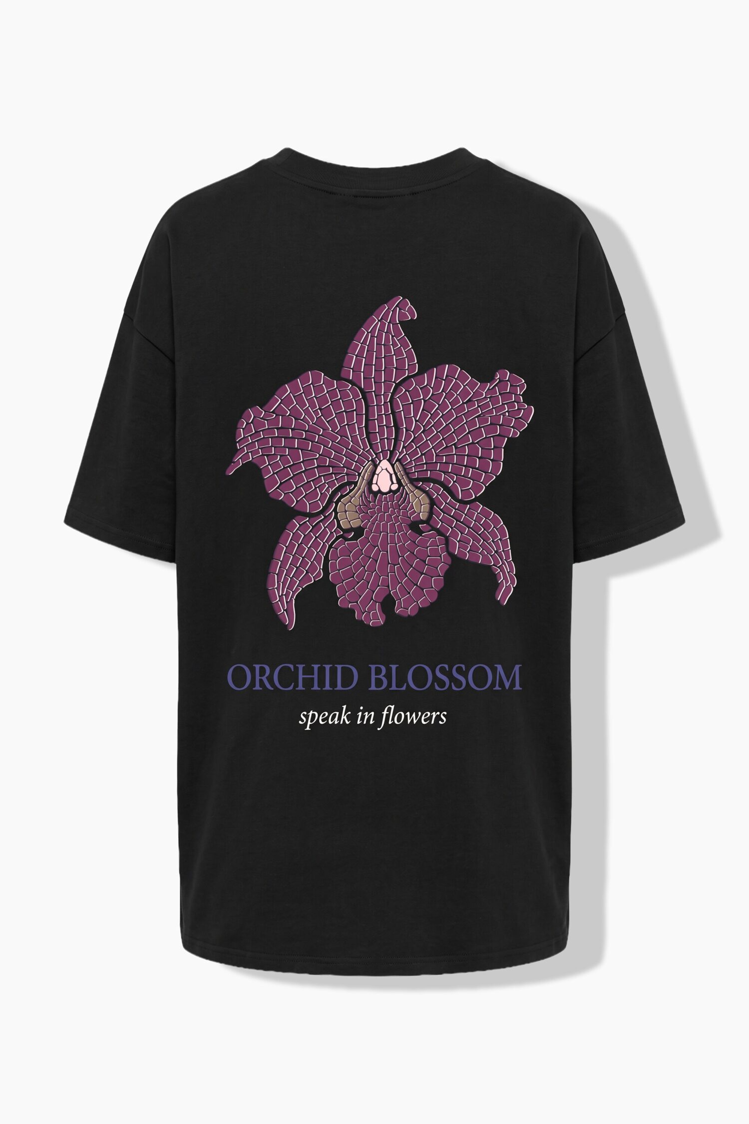 T-shirt oversized με τύπωμα "Orchid"