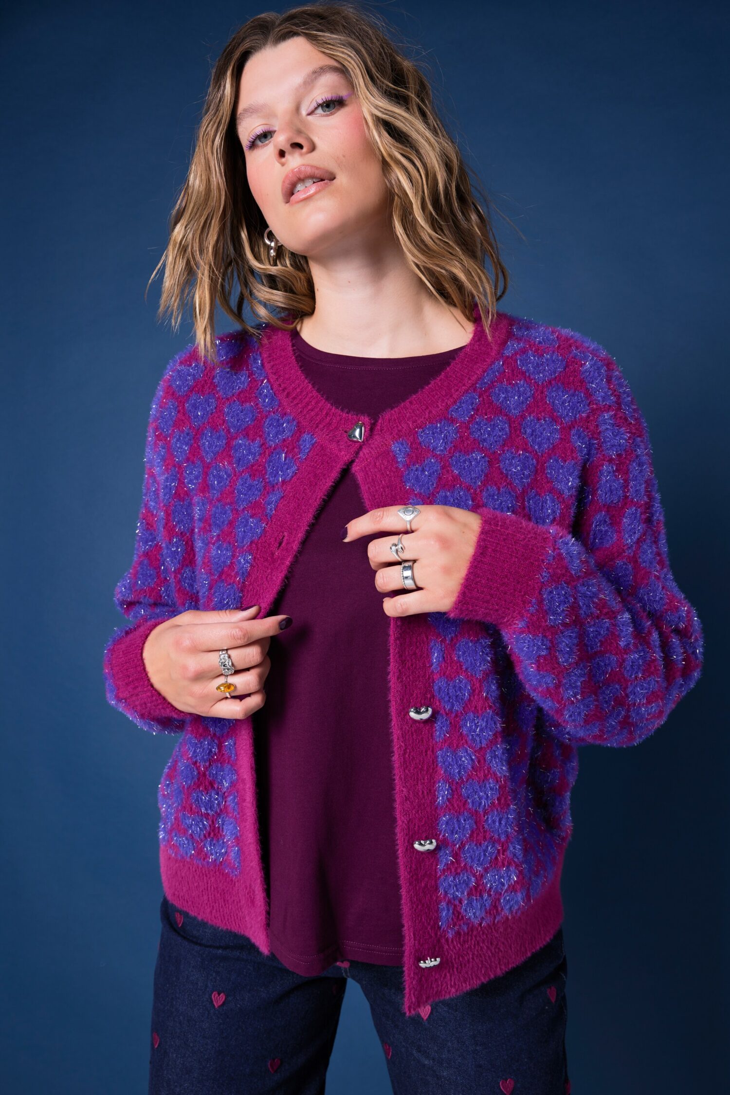 Ζακέτα oversized σε boxy fit με διακοσμητικά κουμπιά