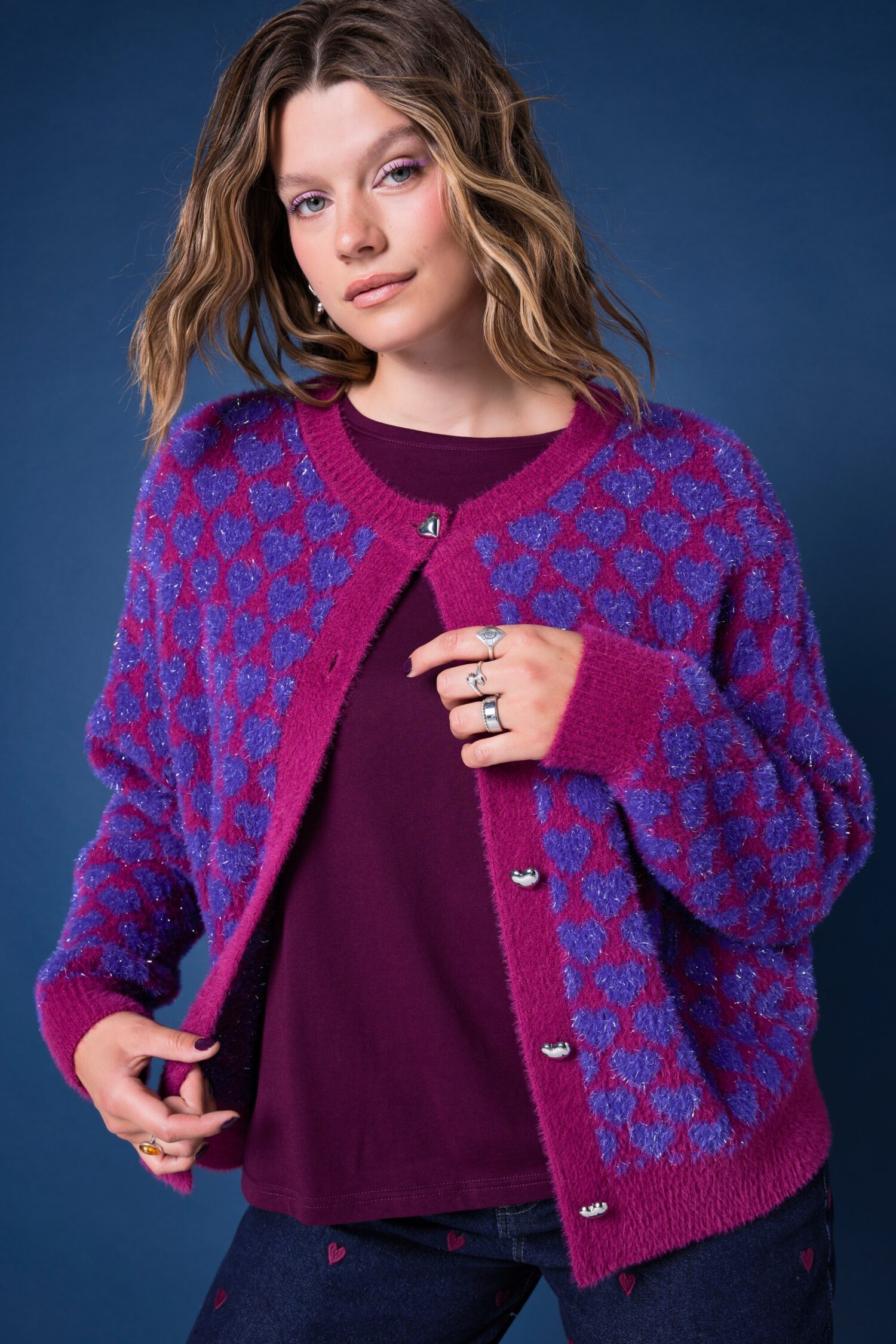 Ζακέτα oversized σε boxy fit με διακοσμητικά κουμπιά