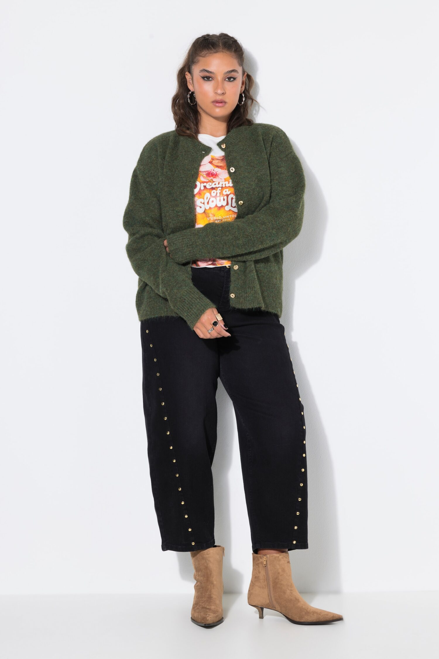 Ζακέτα oversized σε boxy fit με λεπτή πλέξη
