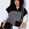 Ζακέτα πλεκτή κοντομάνικη oversized