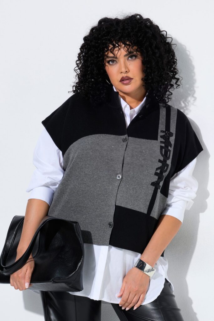 Ζακέτα πλεκτή κοντομάνικη oversized