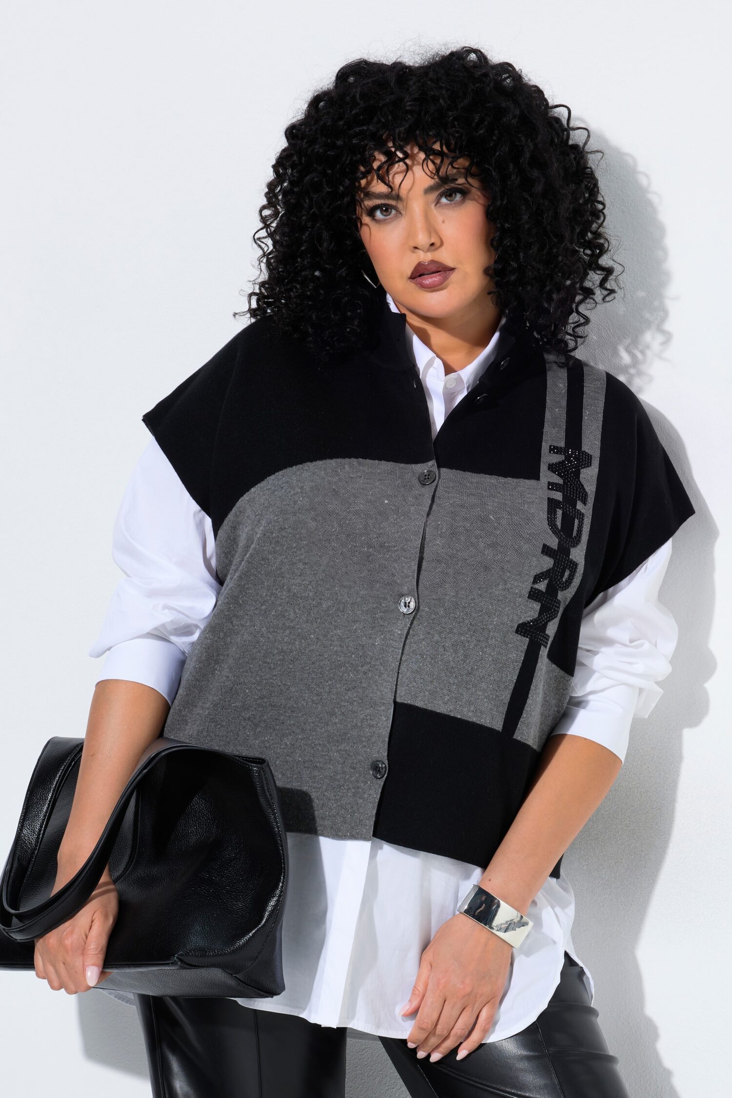 Ζακέτα πλεκτή κοντομάνικη oversized