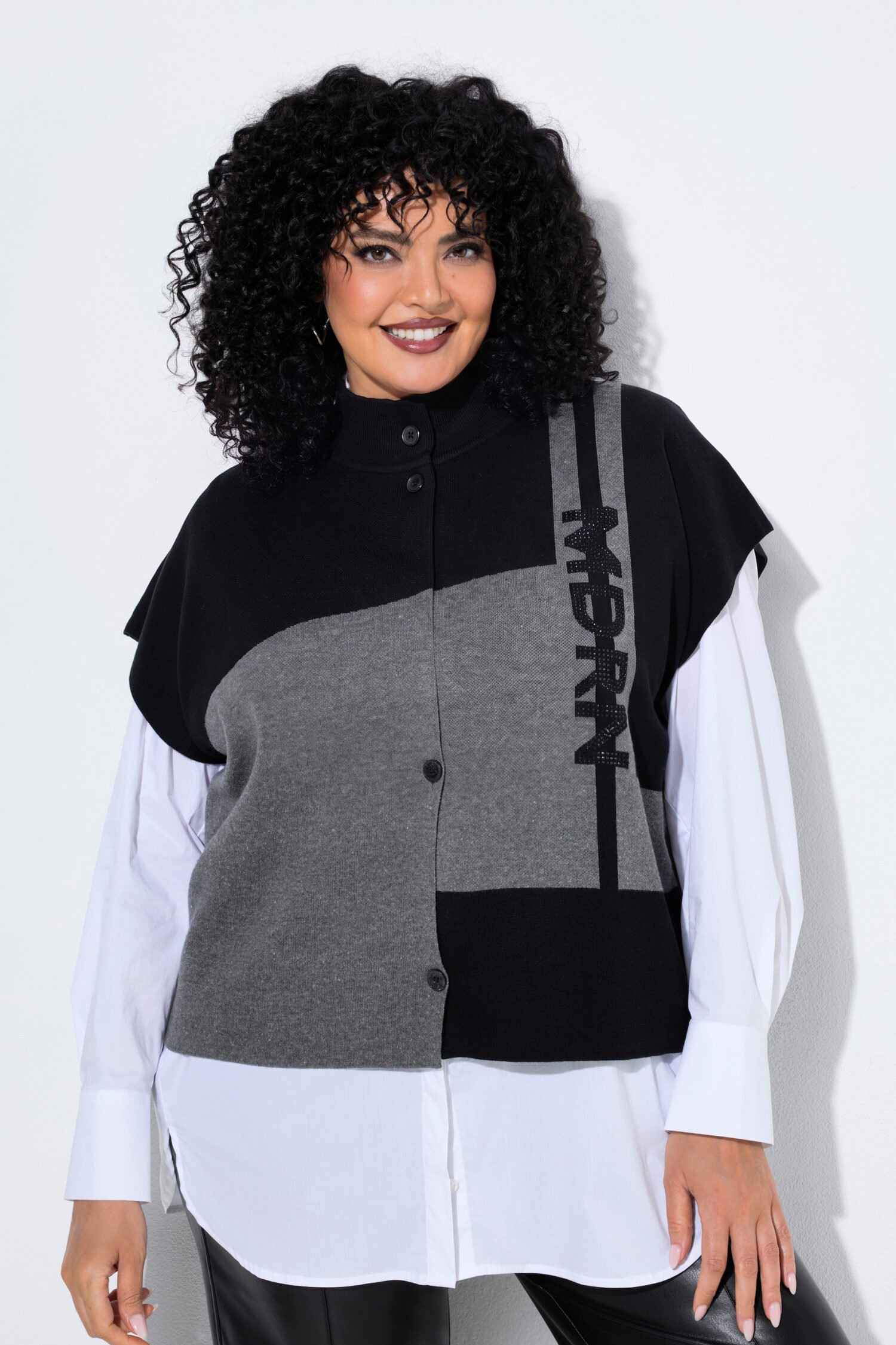 Ζακέτα πλεκτή κοντομάνικη oversized